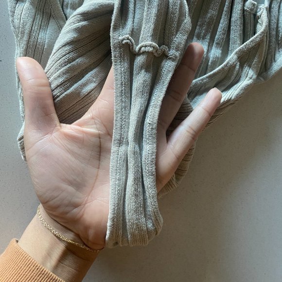 Line by K Isaura Open-back Ribbed Knit Bodysuit in Mushroom - Picture 9 of 9